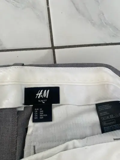 Pantalón de vestir gris H&M 36 - miniatura 2