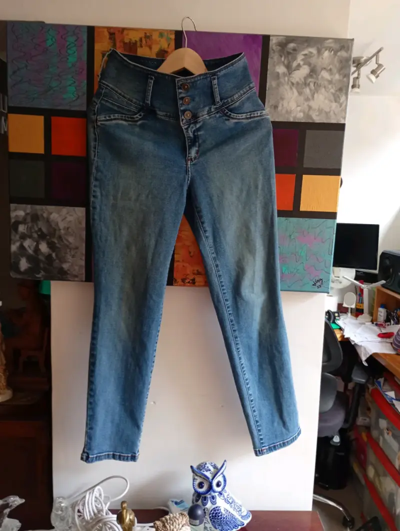 Jeans azul de tiro alto Wados - 1