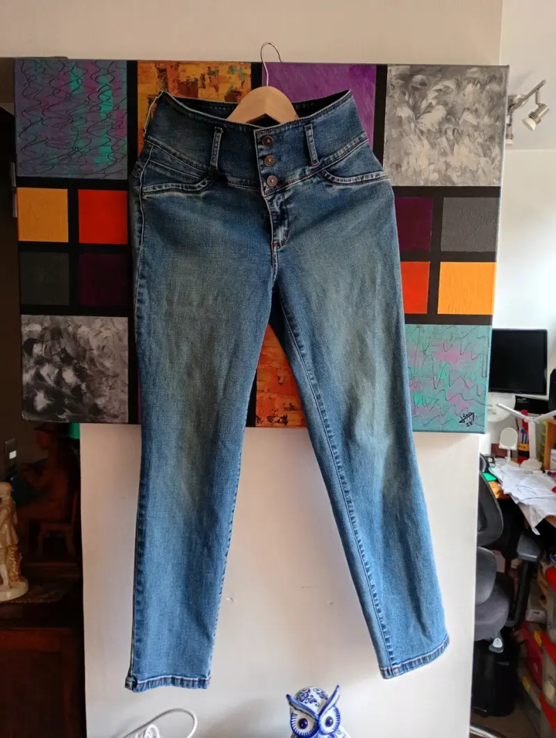 Jeans azul de tiro alto Wados - 2