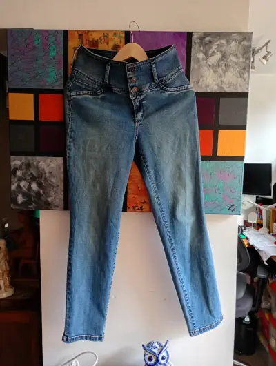 Jeans azul de tiro alto Wados - miniatura 2