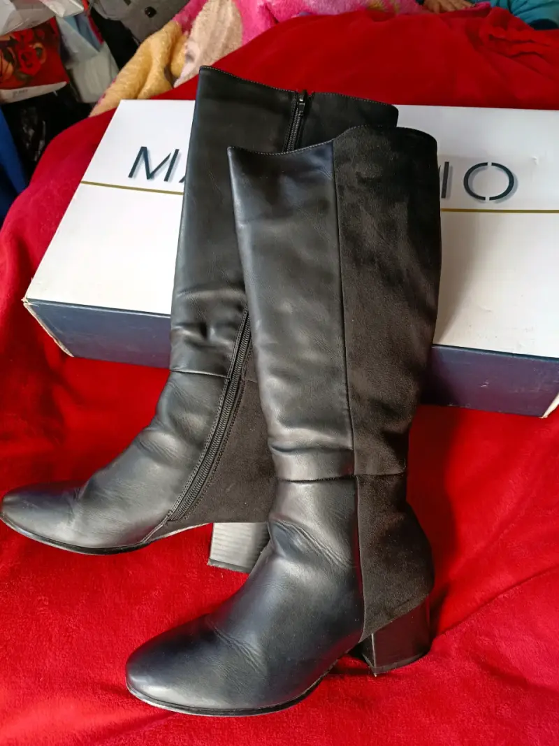 Botas altas negras con taco Maritimo - 1