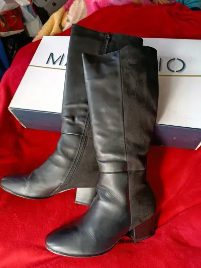 Botas altas negras con taco Maritimo - miniatura 1