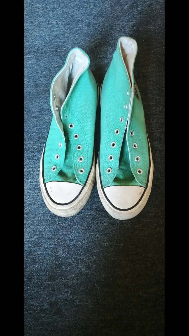 Zapatillas verdes de lona - 1