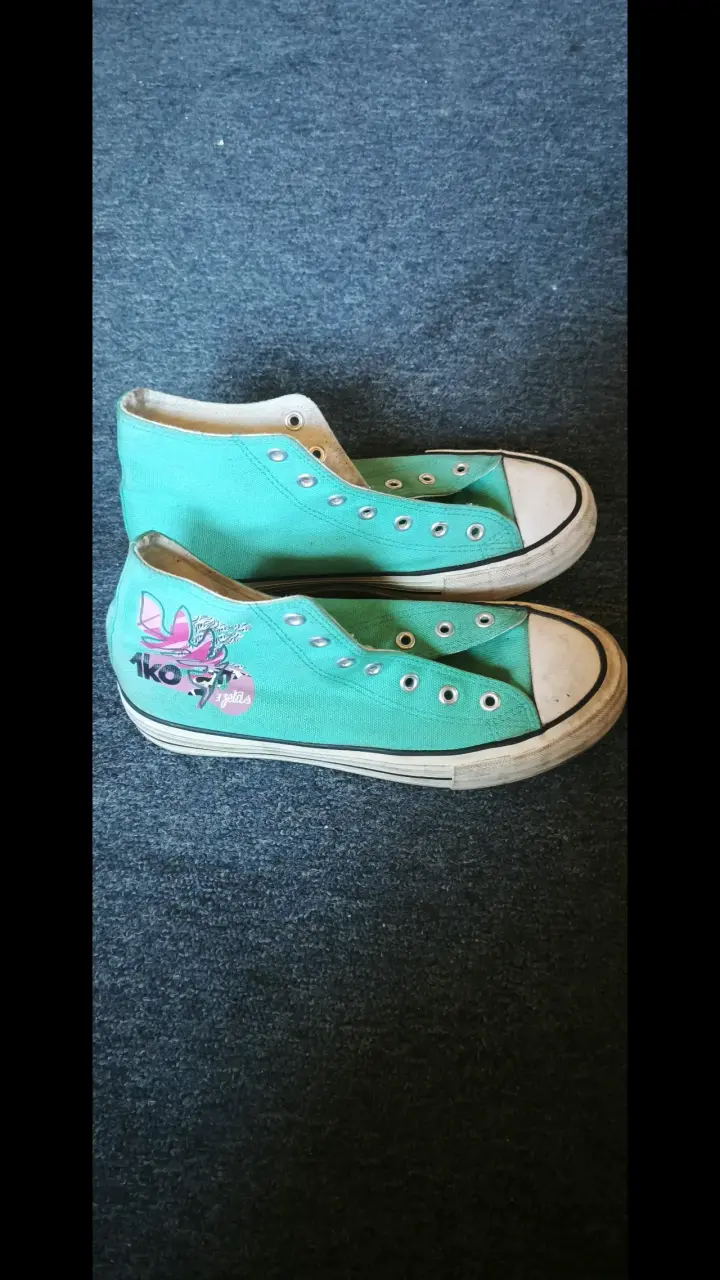 Zapatillas verdes de lona - 2