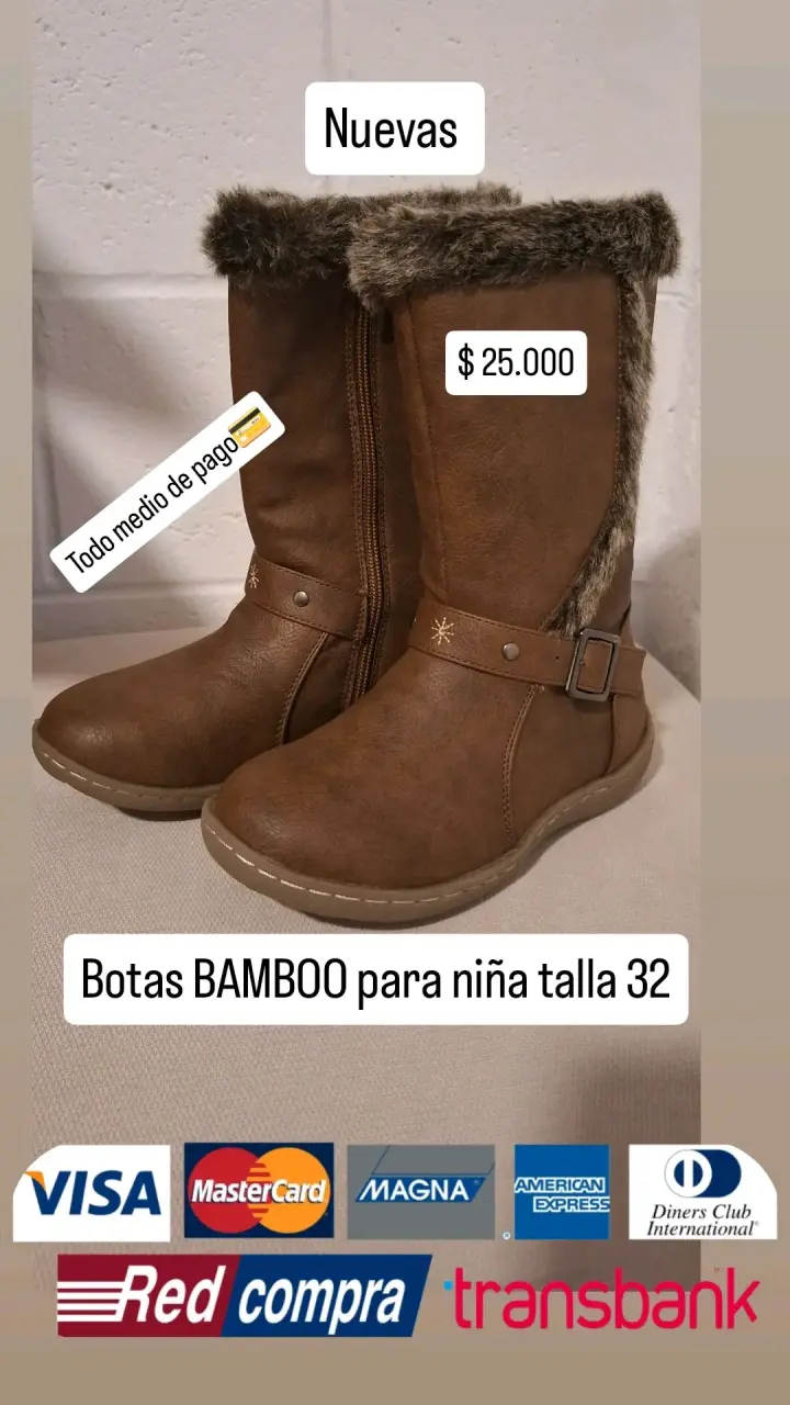 Botas Bamboo niña marrón N°32