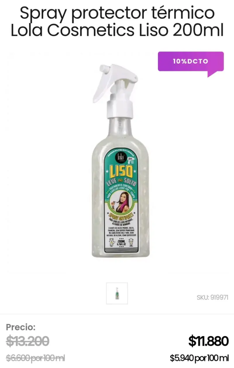 Spray protector térmico 200ml