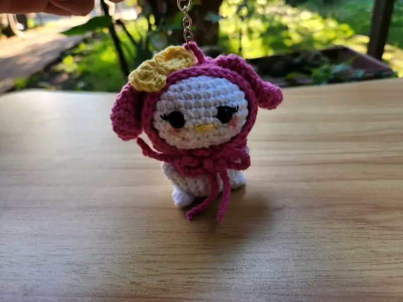 Llavero Melody Sanrio tejido a crochet