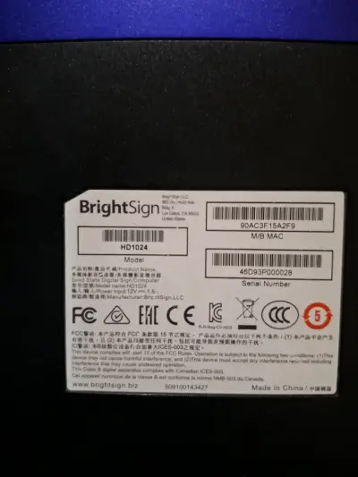 BrightSign HD1024 (Serie 4). - miniatura 2