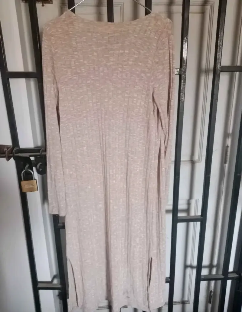 Tapado largo beige opposite s - 1