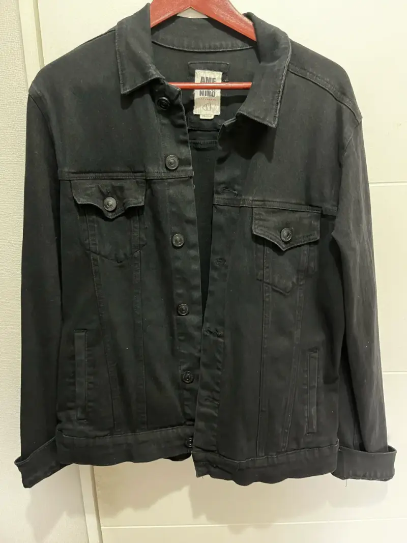 Chaqueta mezclilla negra hombre - 1