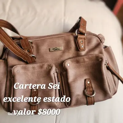 Cartera Sei café en excelente estado - miniatura 1