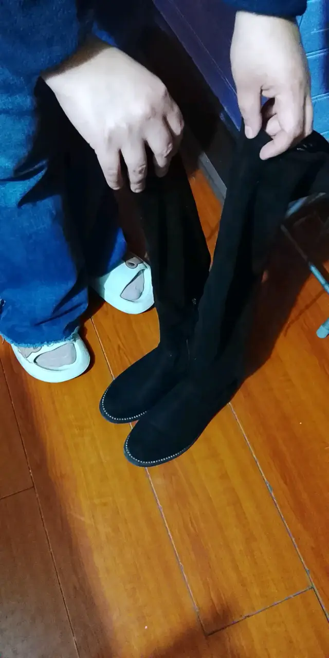 Botas negras altas de gamuza - 2