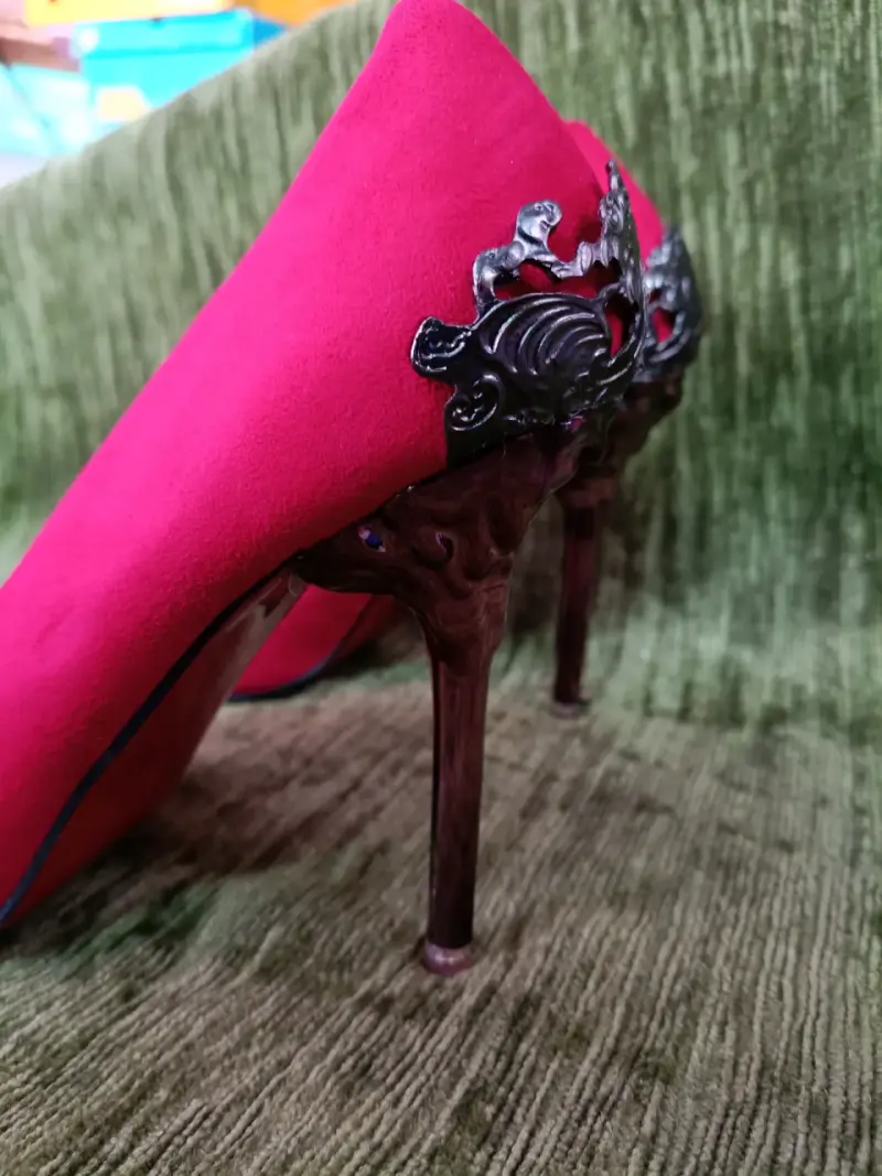 Zapatos de tacón rojo talla 37 - 2