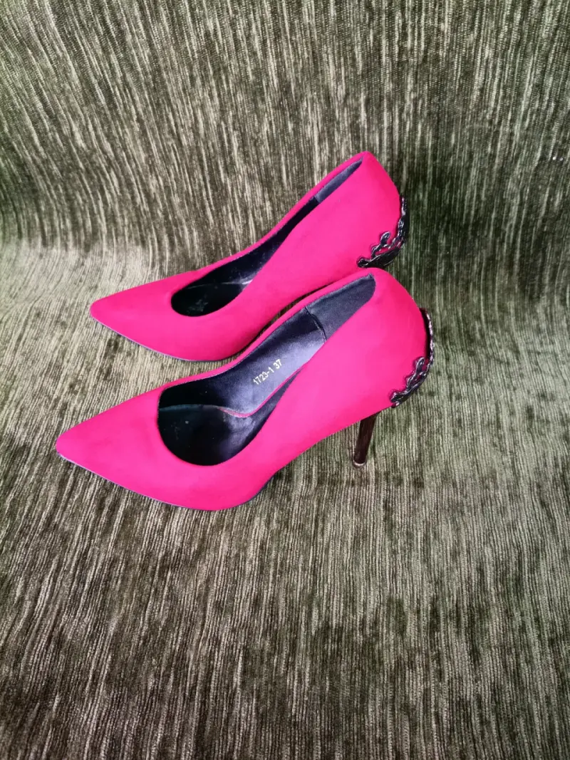 Zapatos de tacón rojo talla 37 - 5