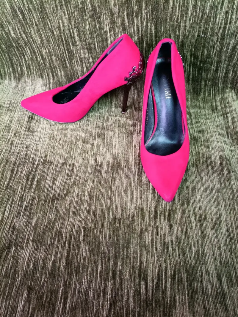 Zapatos de tacón rojo talla 37 - 6