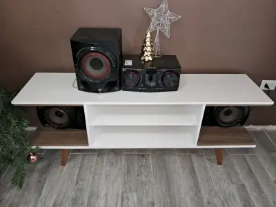 Mueble TV moderno blanco - miniatura 1
