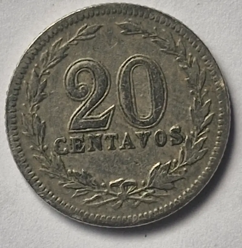 Moneda 20 centavos argentina 1896 - 2