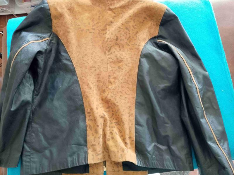 Chaqueta bicolor marrón y negro - 2