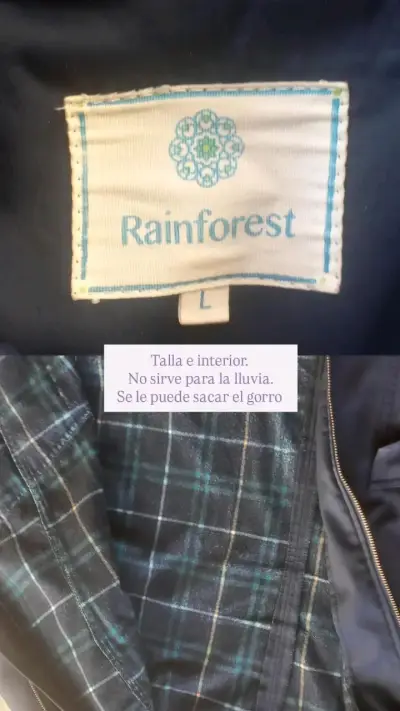 Casaca azul marino Rainforest talla L - miniatura 2