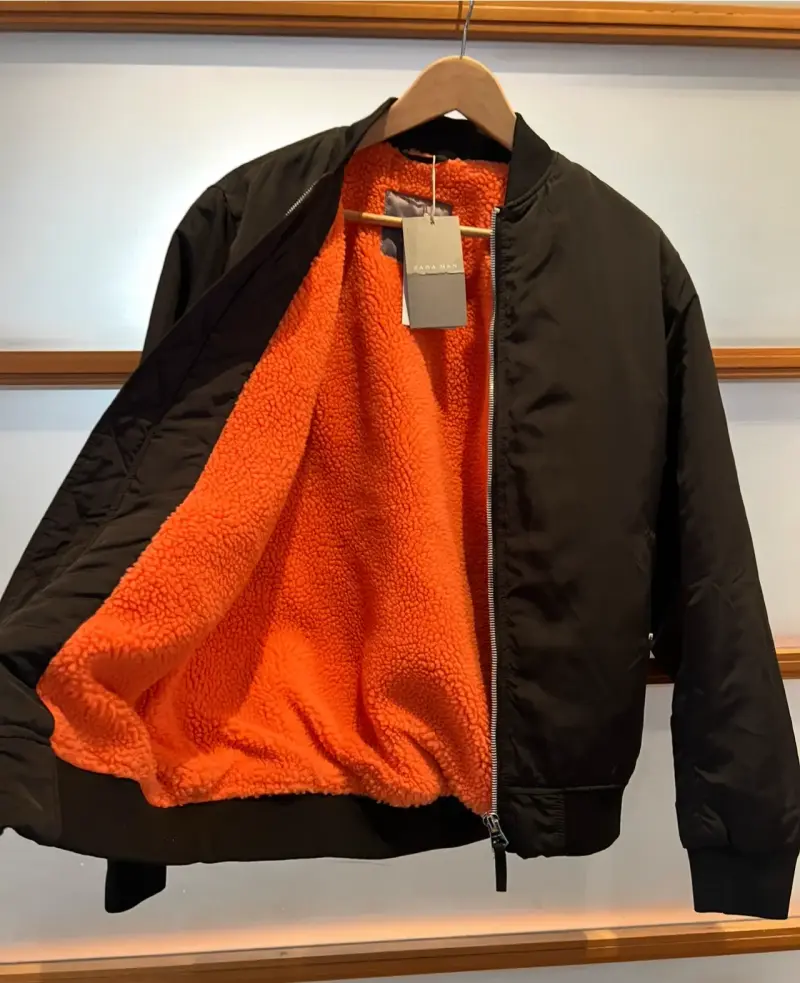 Chaqueta bomber negra hombre - 2