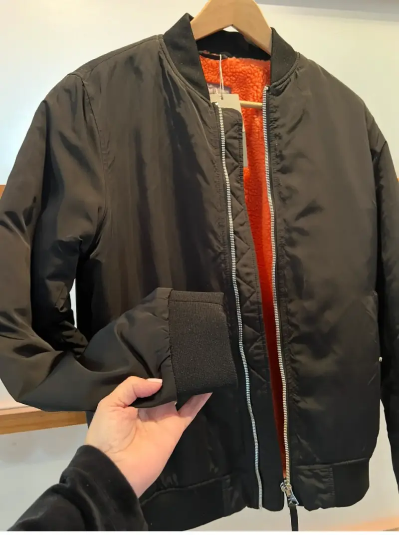 Chaqueta bomber negra hombre - 3
