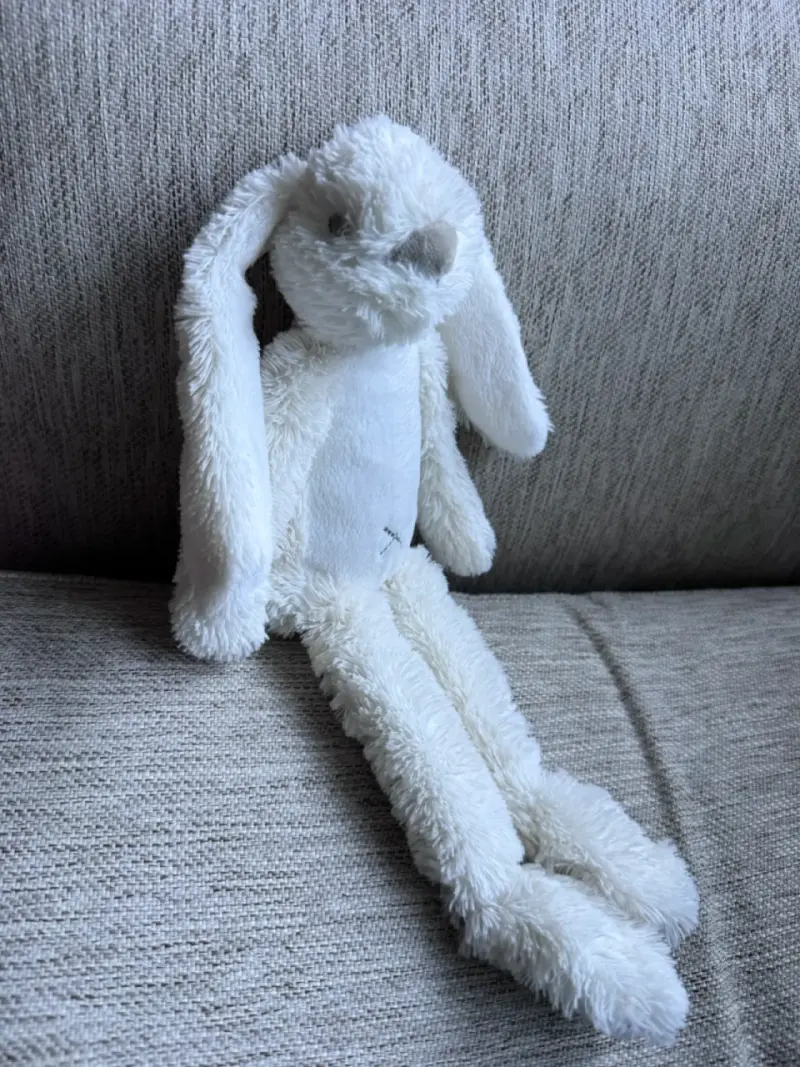 Conejo de peluche blanco - 1
