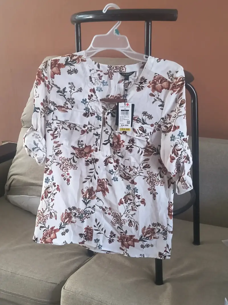 Blusa blanca con cordones nueva - 3