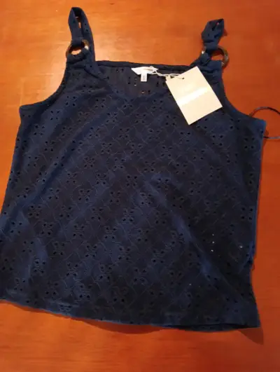 Blusa azul sin mangas - miniatura 1
