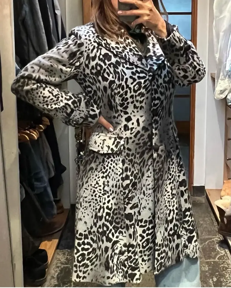 Abrigo estampado animal print - 4