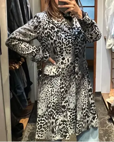 Abrigo estampado animal print - miniatura 4