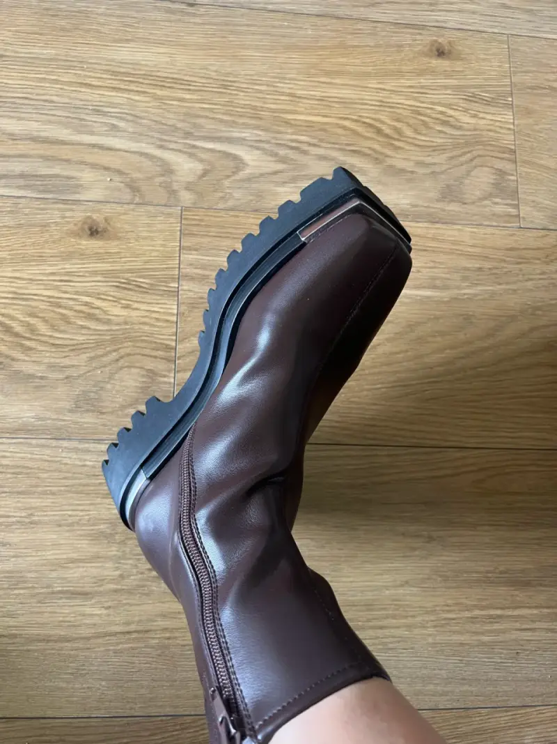 Botines de cuero marrón Jeffrey Campbell - 5