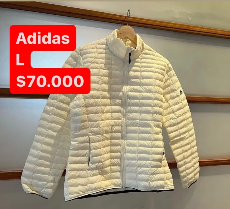 Chaqueta puff blanca Adidas