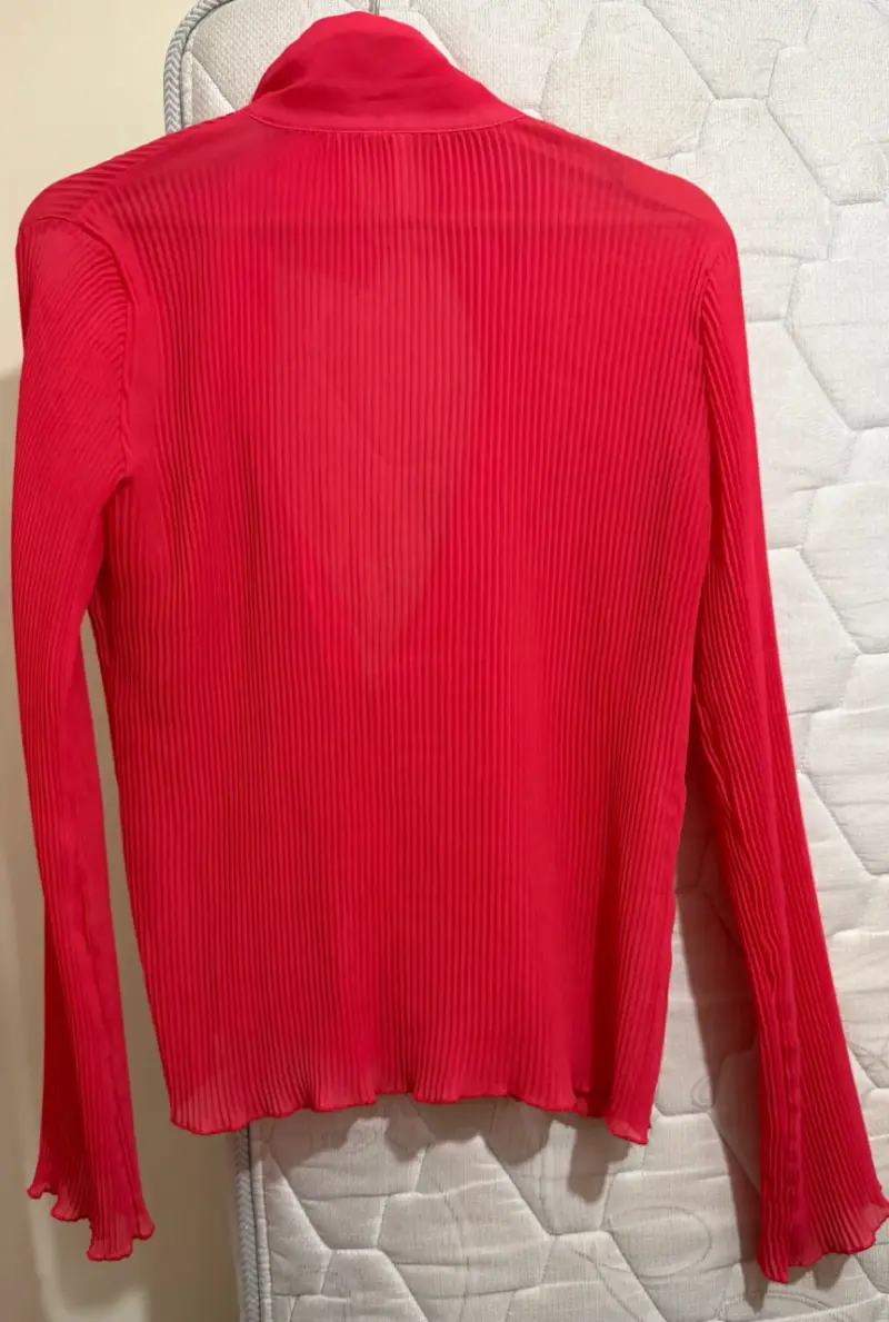 Blusa roja plisada - 2