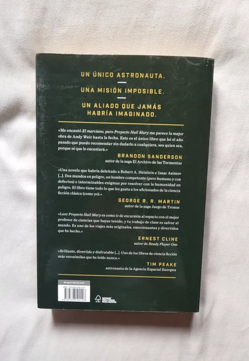 Libro Proyecto Hail Mary de Andy Weir - 2
