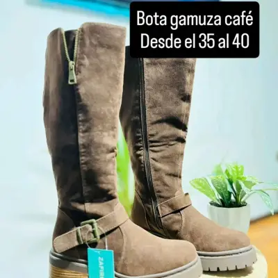 Botas de gamuza café - miniatura 1