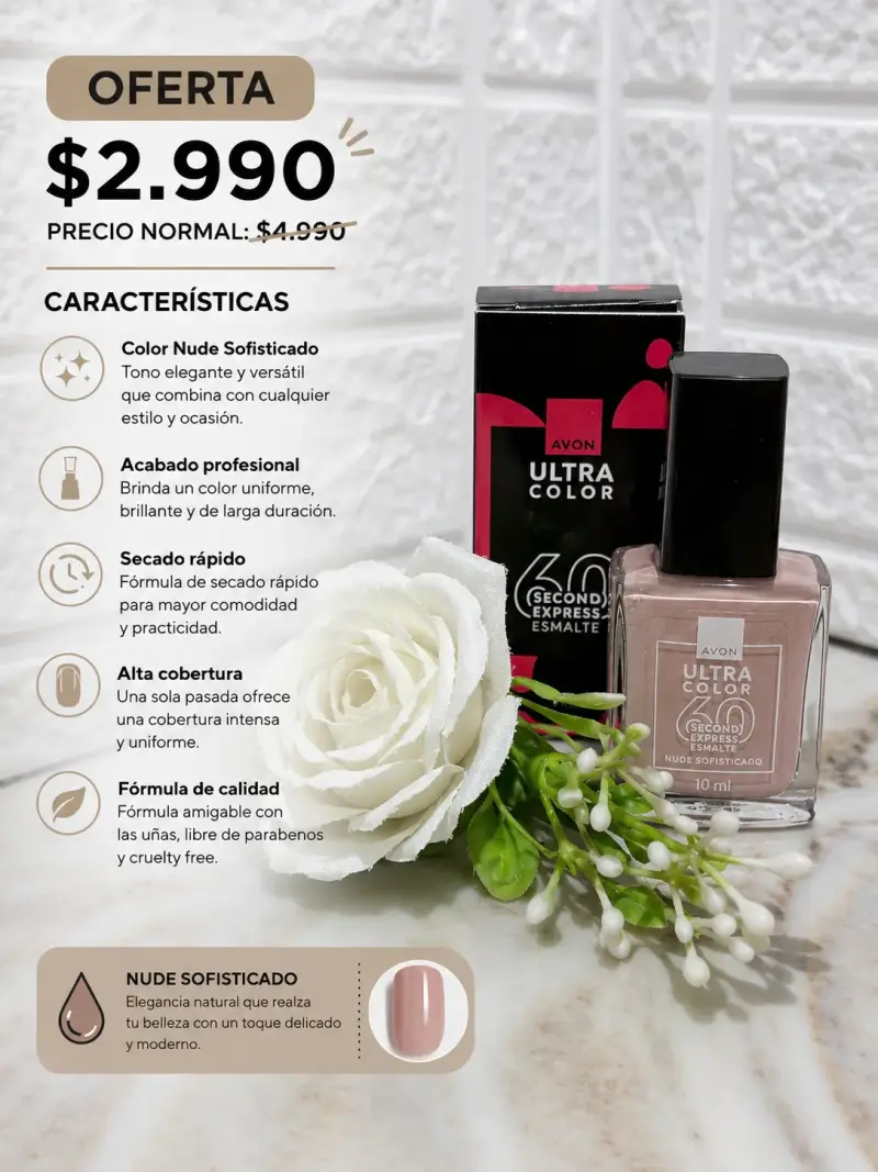 Esmalte Avon Ultra Color Nude
