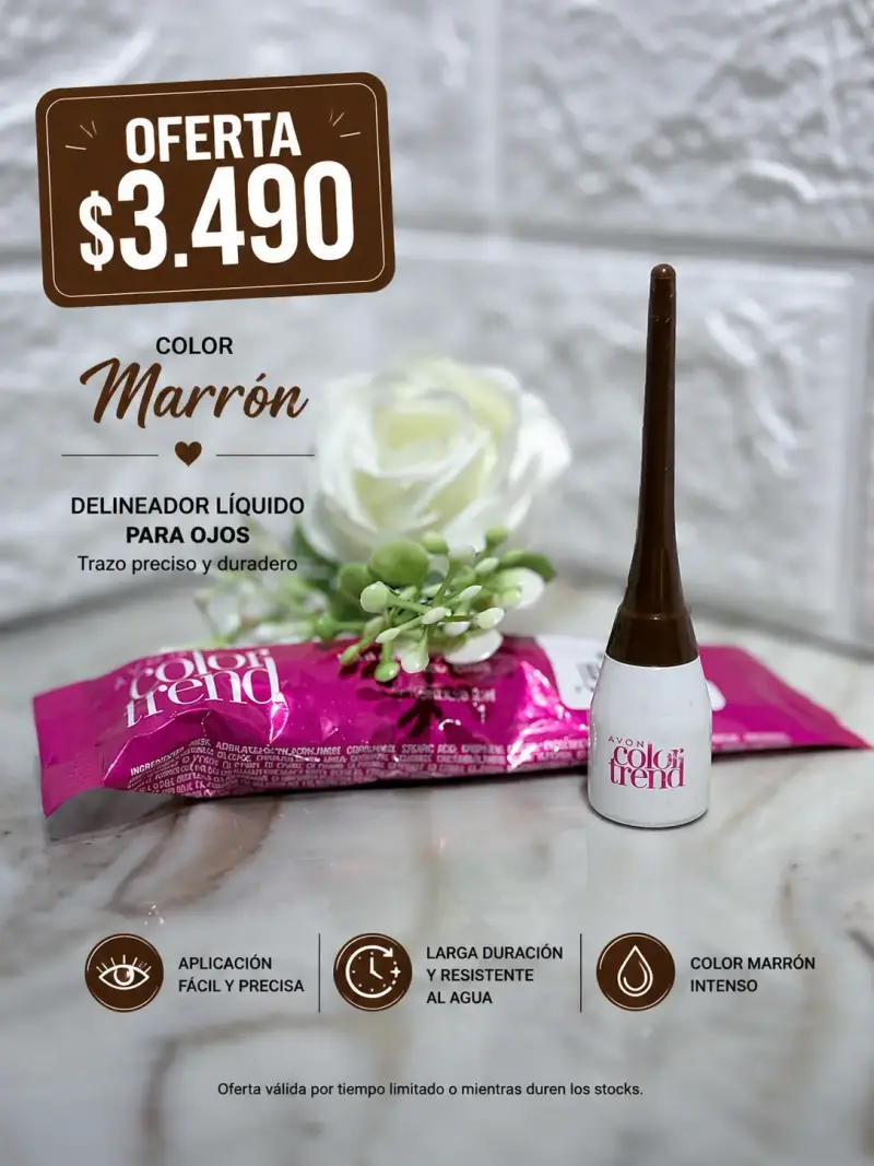 Delineador líquido marrón