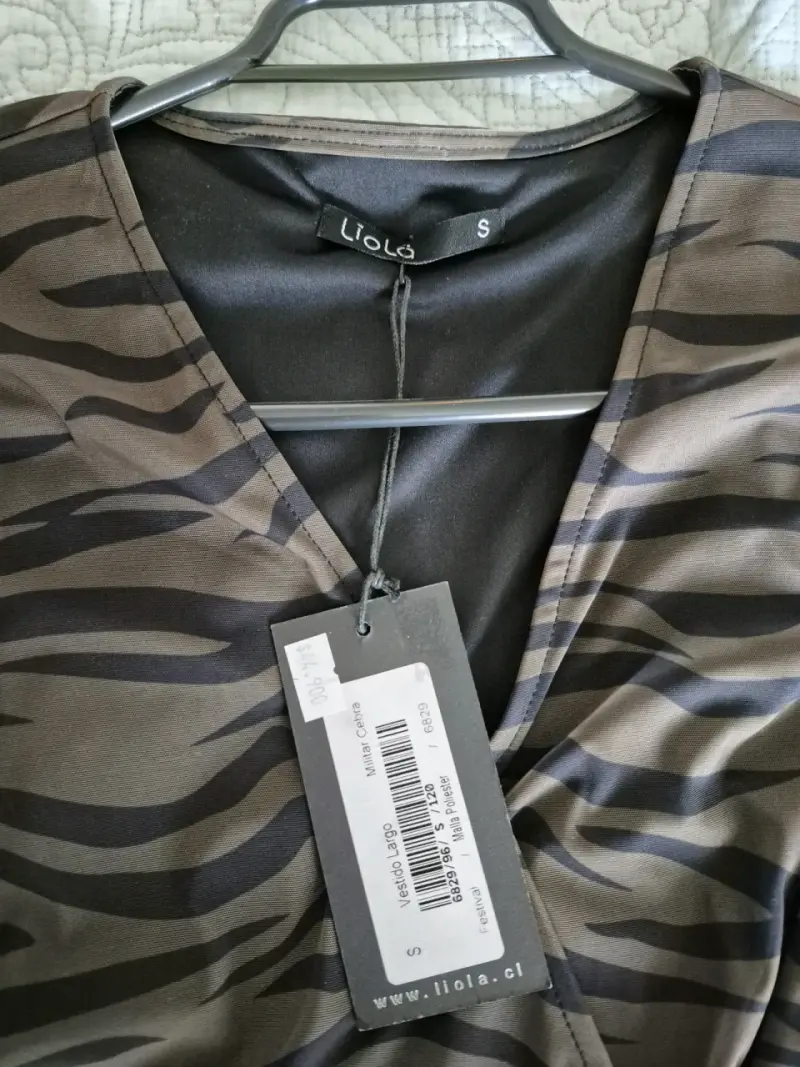 Vestido animal print con etiqueta - 2