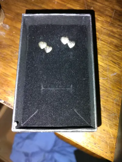 Aros dobles en forma de corazón - miniatura 1