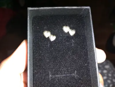Aros dobles en forma de corazón - miniatura 2