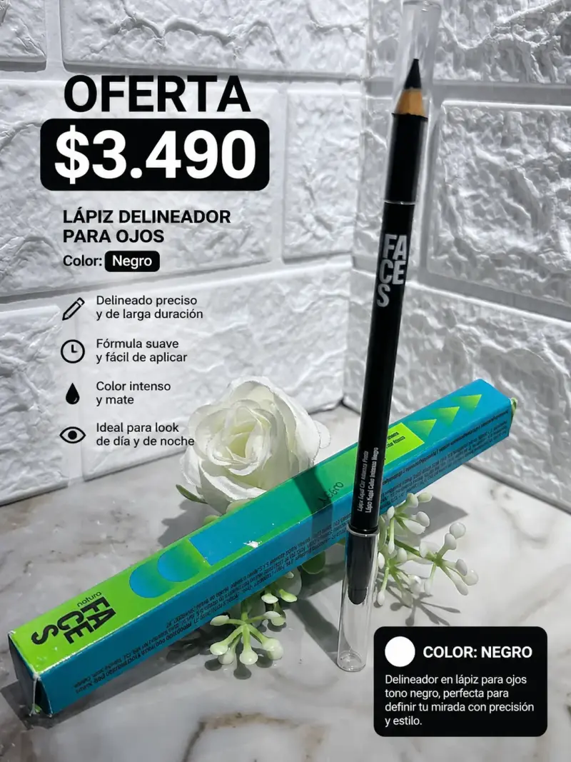 Lápiz delineador negro