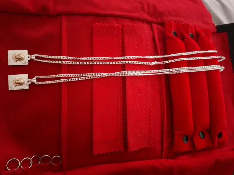 Cadenas de plata 925 con dije 950 y bañado en oro. - 1