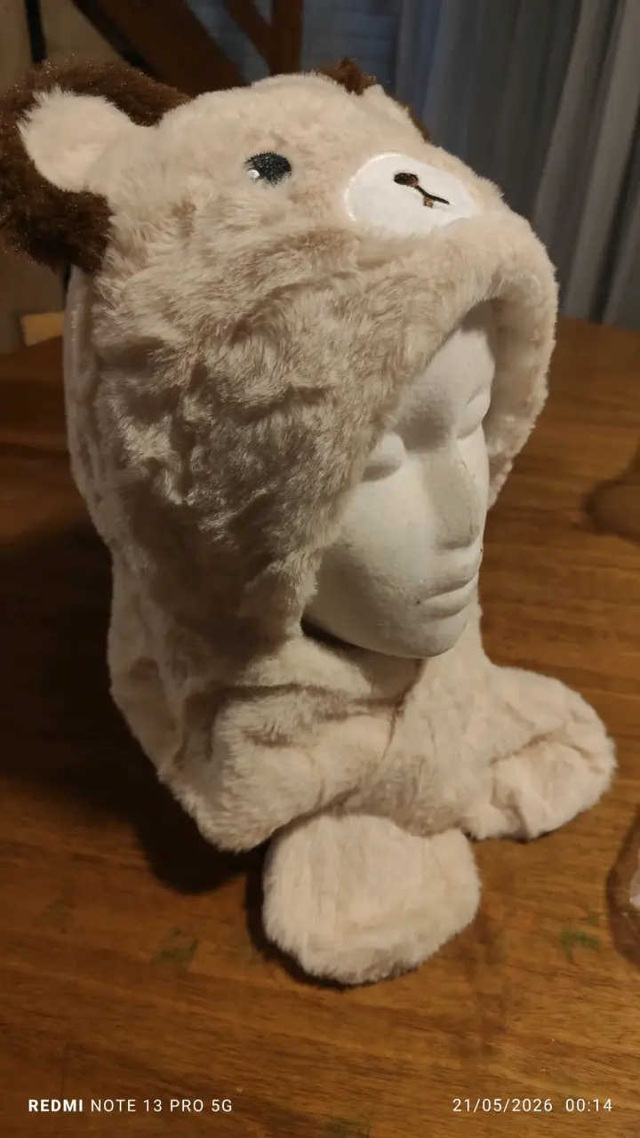 Gorro de peluche con orejas - 1