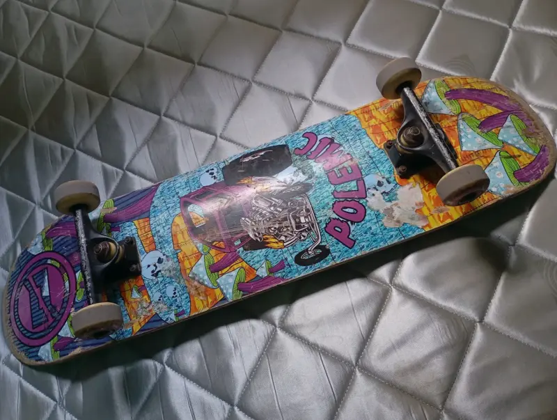 Skate polemic usado + rodamientos nuevos + llave T - 2