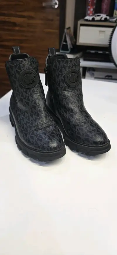 Botines de cuero negros MK - miniatura 1