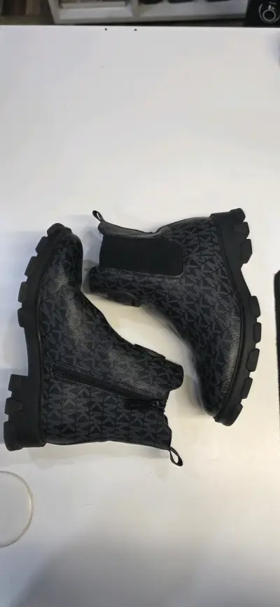 Botines de cuero negros MK - miniatura 4