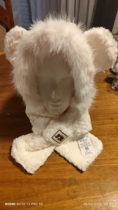 Gorro orejas polar blanco - miniatura 1