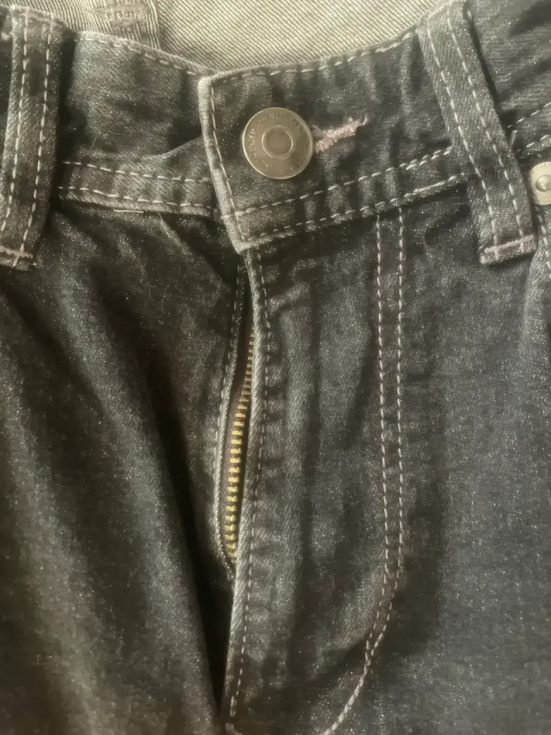 Jeans negros de mezclilla - 2