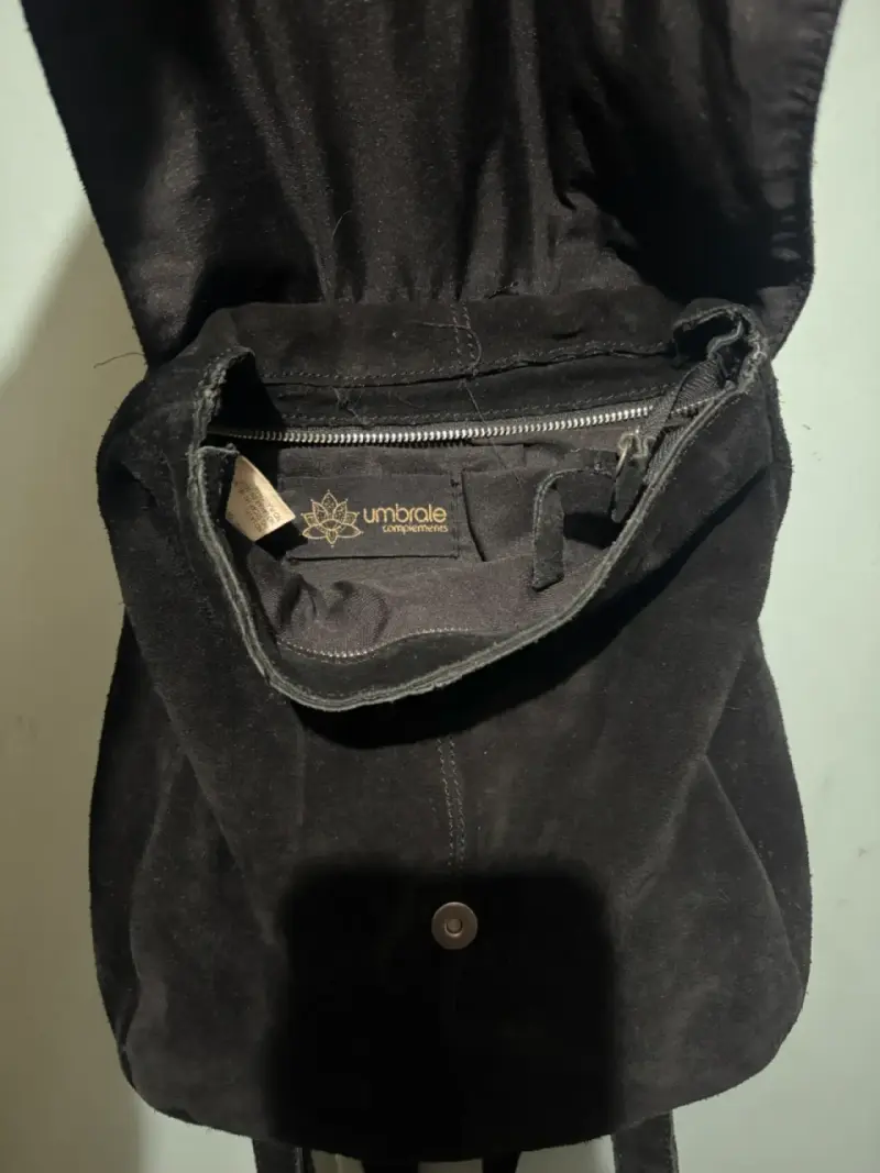 Mochila de cuero negro umbrale - 2