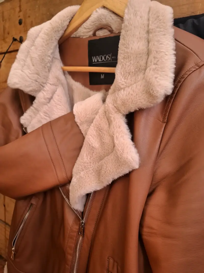Chaqueta de cuero marrón - 2